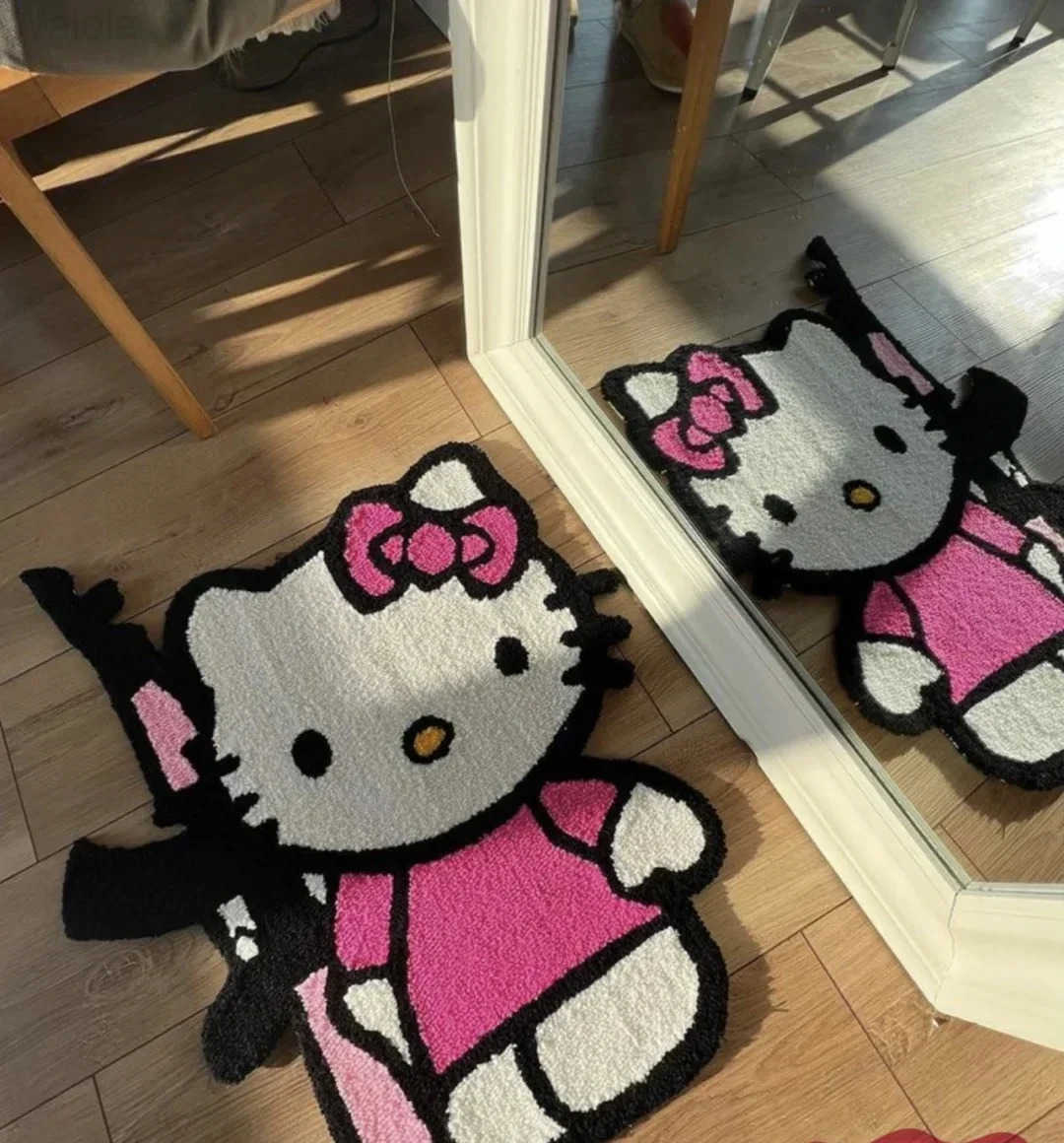 Sanrio hello kitTY Plush Carpet Floor Mat cartoon Cushion for Bedroom Bedside Living Room Home Decoration for CHIldren L251016