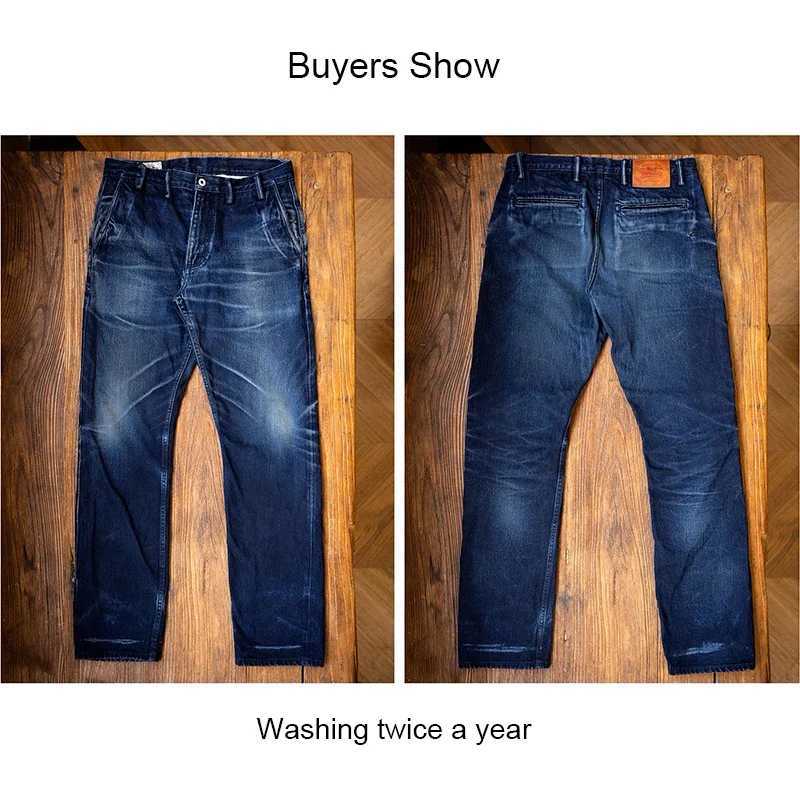 Red Tornado BlueBlack Officer Trousers Slim Straight Fit 14oz Indigo Selvedge Denim Jeans X251016