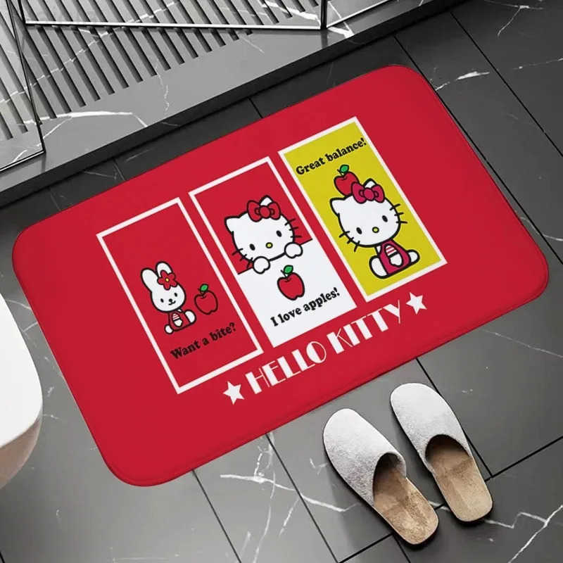 Sanrio Kawaii Hello Kitty Bathroom Floor Mat Kitchen Bedroom Home Decor Rug Stylish Sofa Soft Floor Mat Coffee Table Mats Gift L251016