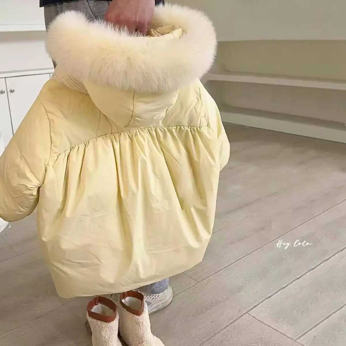 2025 New Baby Girls Winter Coat Thick Cotton Solid Color Hooded Padded Jacket Fashionable UltraWarm Outerwear for 26YT251016