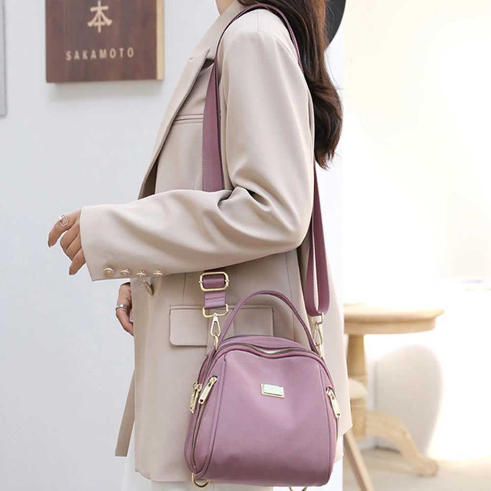 Mini Ladies Backpack Nylon Handbags Purse Women Shoulder Crossbody Bags Casual Pure Color Female Messenger Bags TopHandle BagsT251016