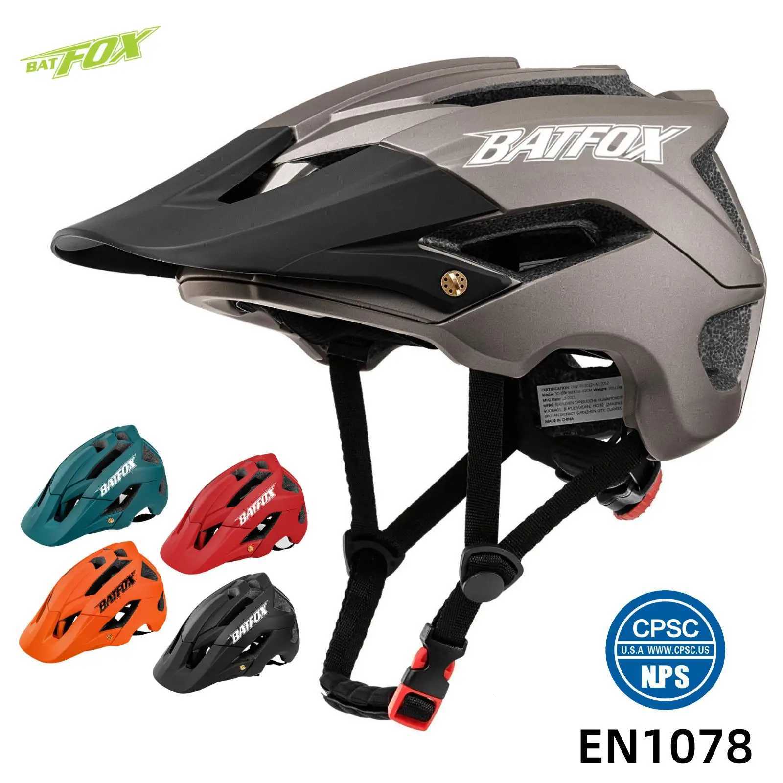 Batfox MTB DH Cycling Helmet Ultralight Road Mountain Bike Bicycle Integrallymolded Helmet Men Women Ultralight Moto Cross W251016