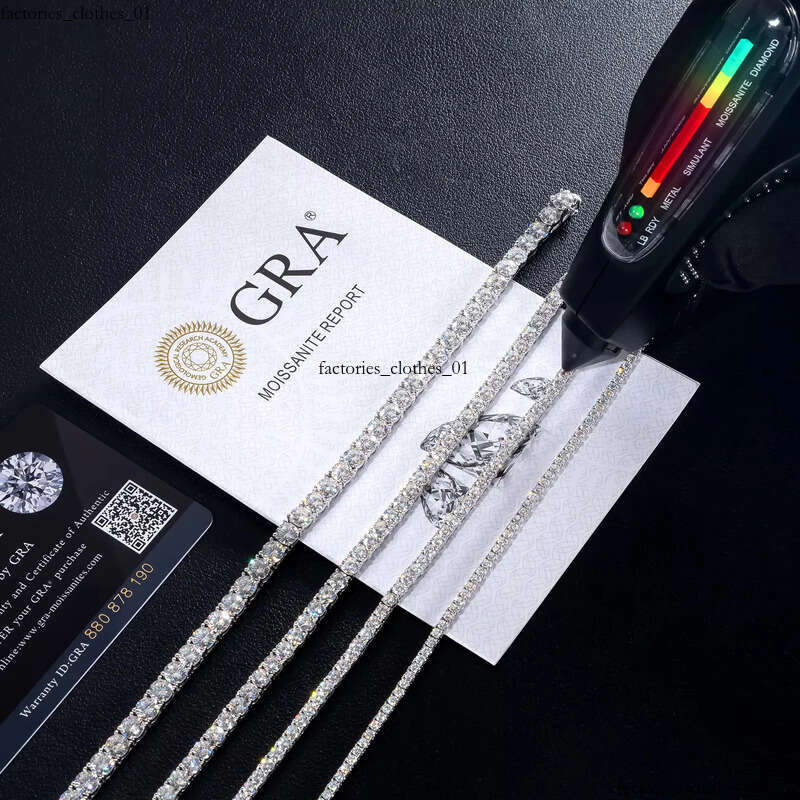 Tennis S Sterling Sier Women Men Jewelry White Gold Plated 5.29-13.5Ctw D VVS1 Round Cut Moissanite Bracelet