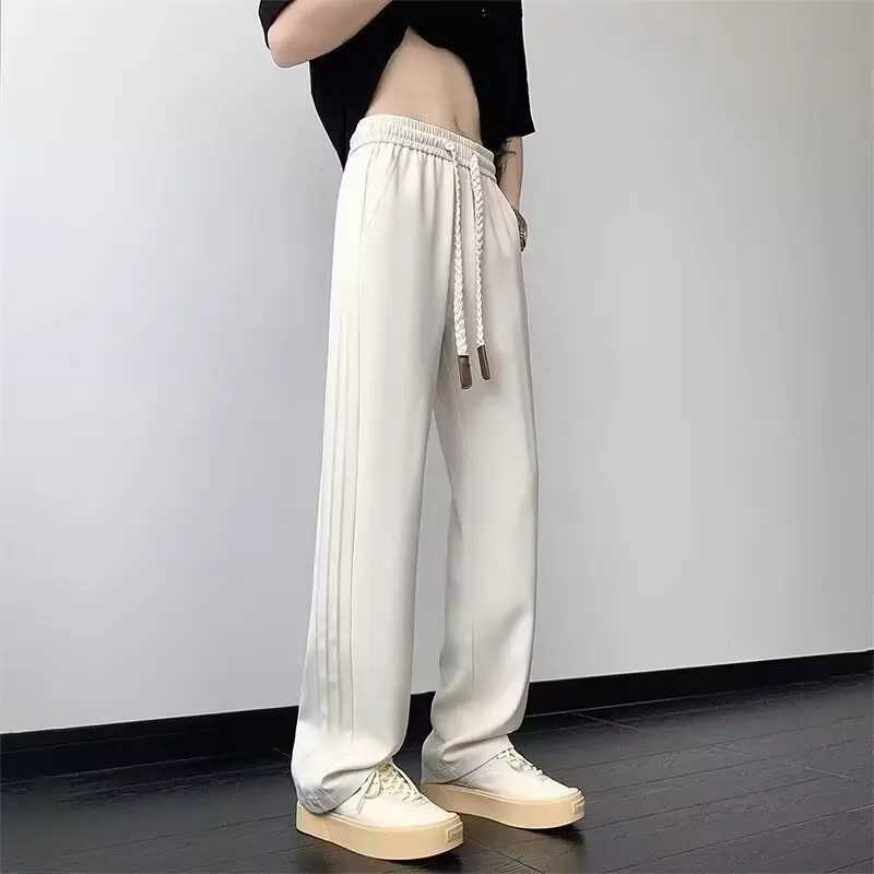 Casual pants mens summer new style spring and autumn loose straight leg long pants street dance wide leg sports pants J251203