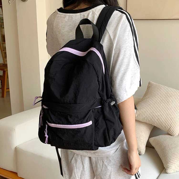 Miyagawa New Backpack Lightweight Versatile Fashion Casual Korean Version Backpack Students Traveling BackpacksT251016