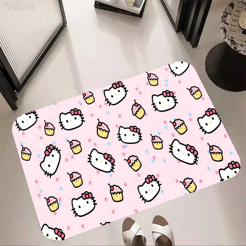 Sanrio Cartoon HHello KKitty Floor Mat Doormats Home Carpet Foot Mat Bathroom Absorbent Mats AntiSlip Mats Home Decor Supplies L251016