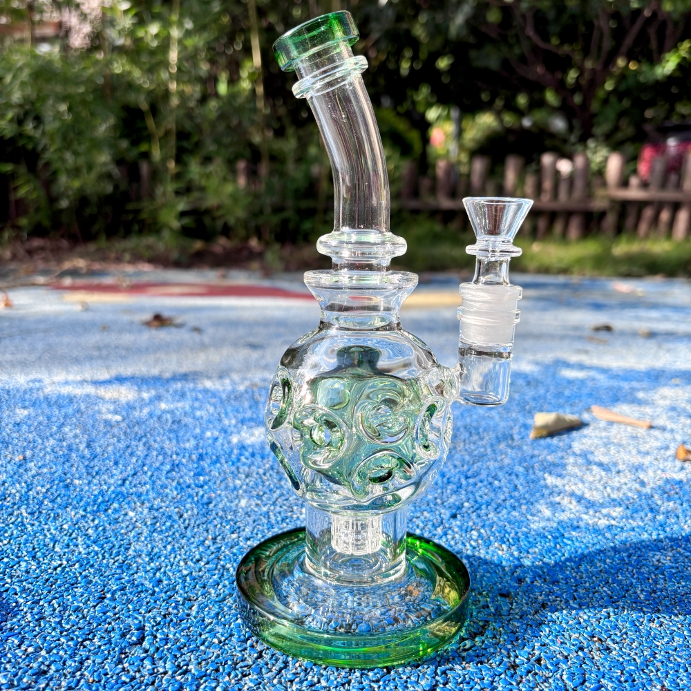 Quality 8.5inch Swiss Perc Glass Bong Matrix Filter Water Pipe Hookah Bubbler with 14mm Tobacco Bowl