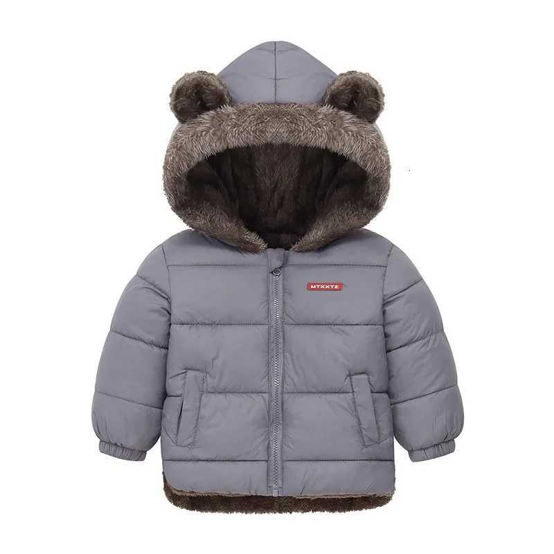 Kids Winter Add Velvet Cashmere Thick Warm Jacket Boys Girls Hooded Parka Coats Outer Garment Casual Clothing For 16 Years OldT251016