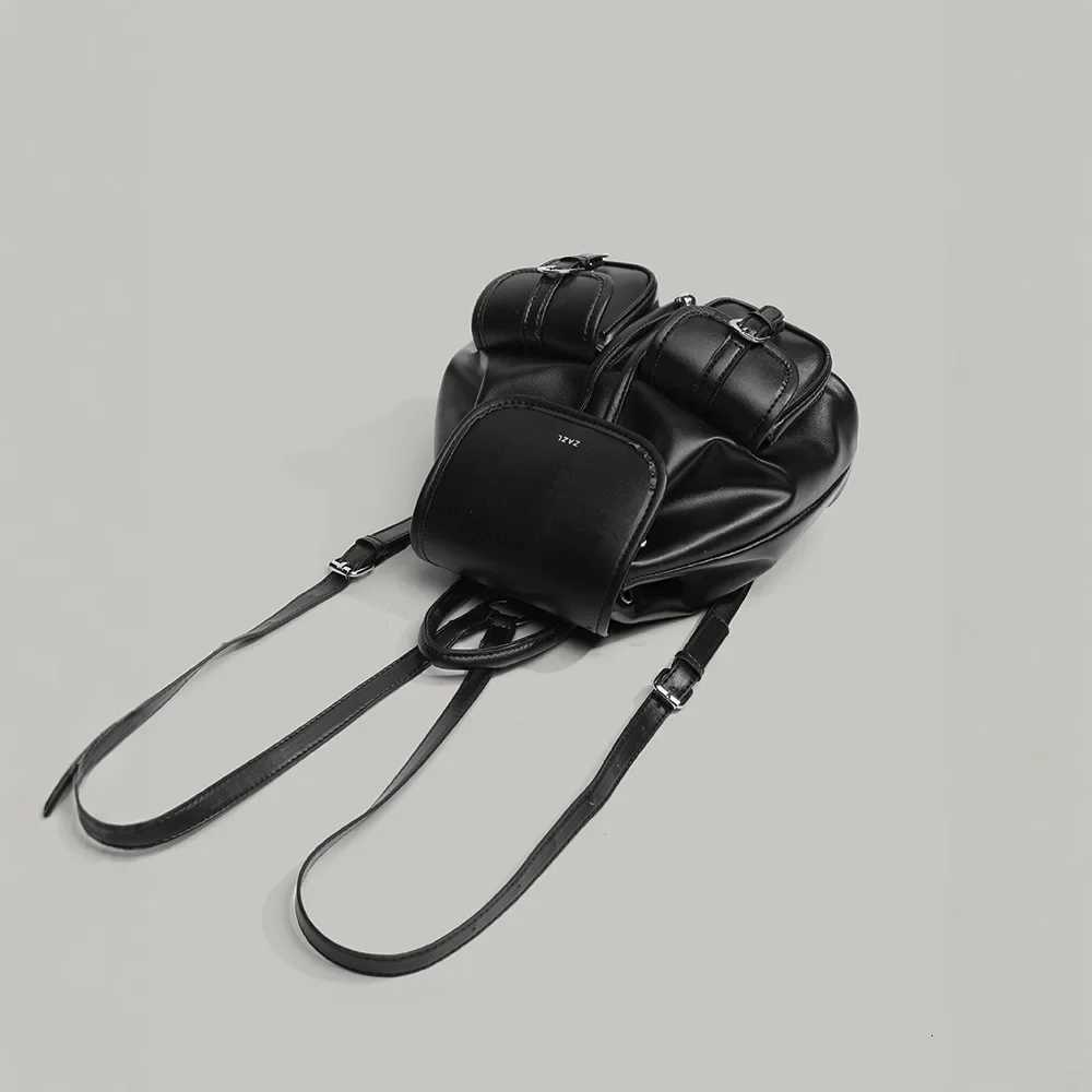 Summer New Fashion Small Backpack Womens Multipocket Versatile Outdoor Shoulder Bag Stylish Match All Day Long BagT251016