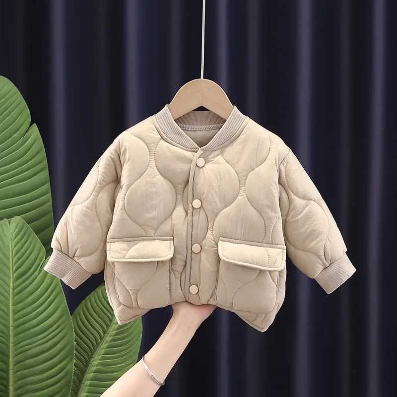 New Children Boys Girls Parkas Winter Jacket Kids Warm Thicken Velvet Hooded Baby Coats Causal Toddler OuterwearT251016
