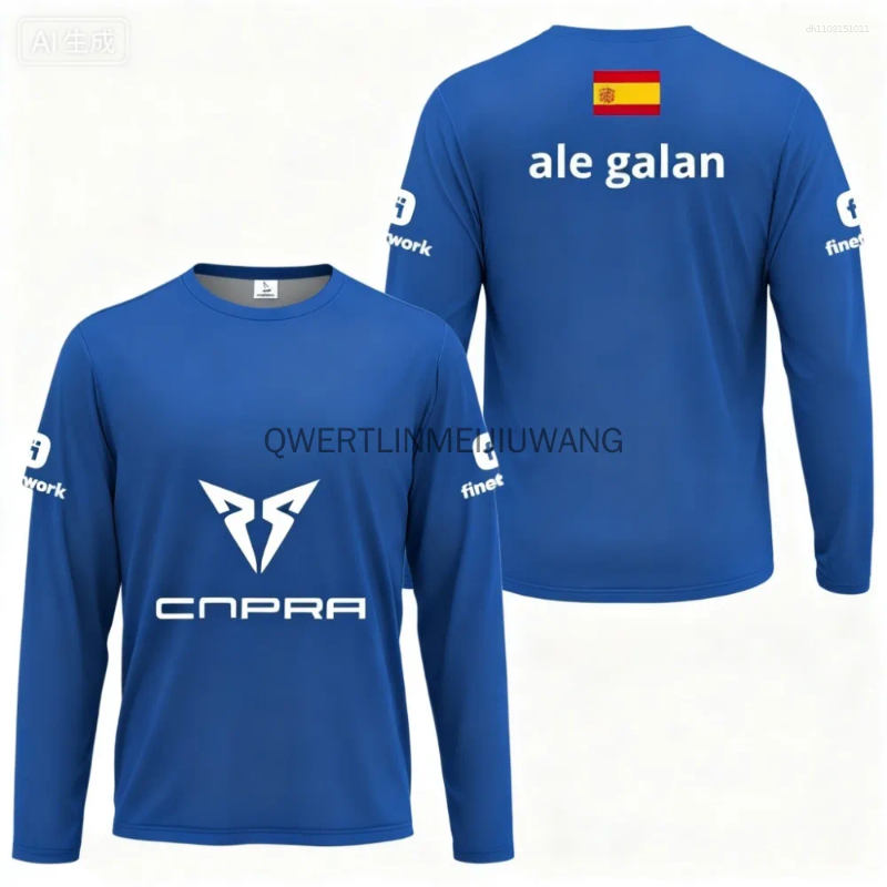 Men's T Shirts 2025 Padel Sport Round Neck Autumn Breathable 3D Printed Long Sleeved T-shirt Outdoor Casual Loose Sports