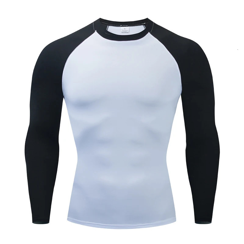 Men Long Sleeve Sport Tshirt Quick Dry Bodybuilding Running Shirt Compression Top Gym T Shirt Men Fitness Tight Rashgard Tshirt a251016