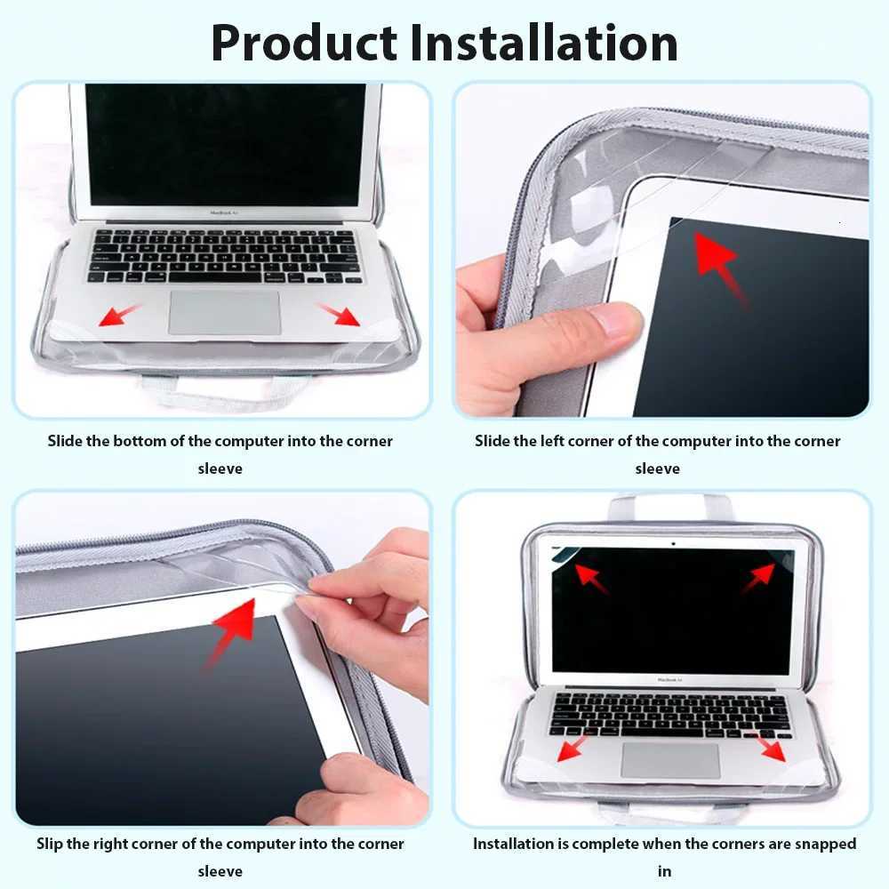Laptop Bag Liner Bag Handbag Suitable for M1 M2 13 14 156 Inch Macbook Air Pro Huawei Asus Dell Waterproof Notebook BriefcaseW251015