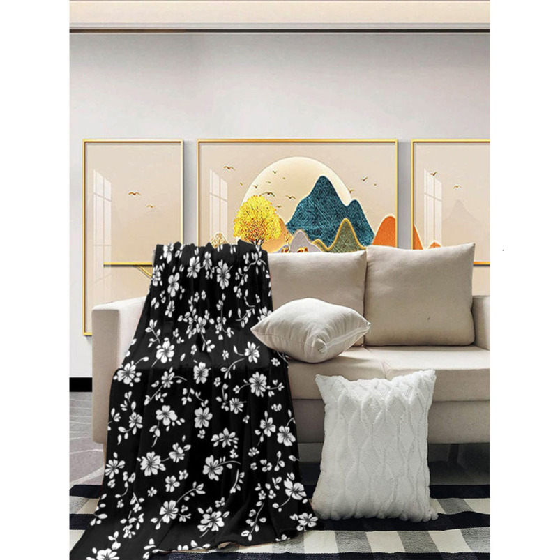 Floral special nap blanket nap new cheap machine washable fashion trend personality cover blanket printing