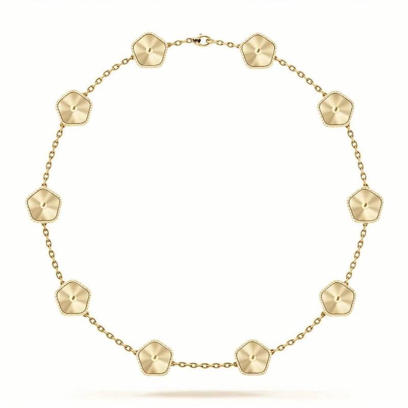 Designer Necklace Luxury Clover necklace 18K Gold Plated 10 motif Shell Diamond Pendant for Women Girl Valentine Jewelry