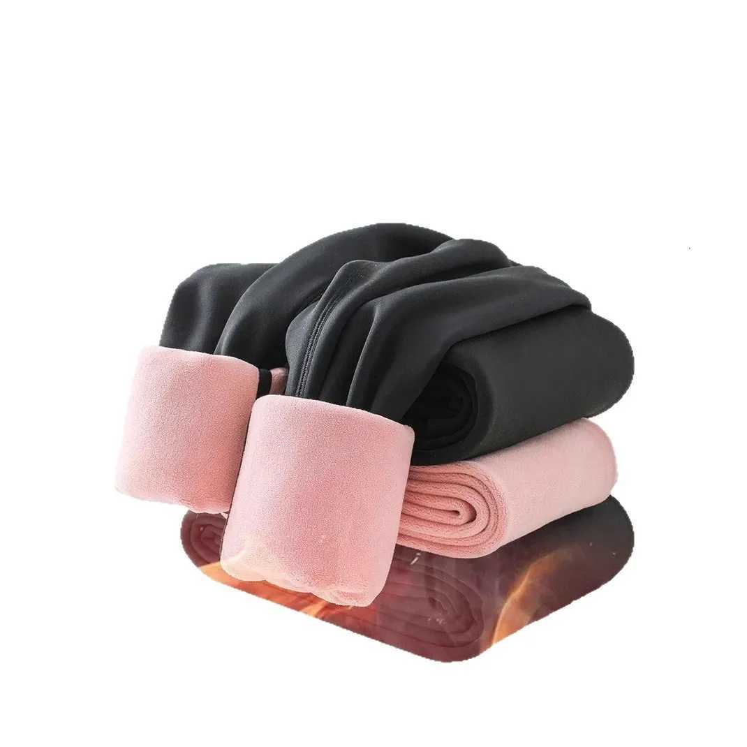 HighWaisted Fleece Lined Shark Skin Pants Womens Thickened Warm Yoga Pants Slimming Tummy Control Autumn Winter BottomsT251016