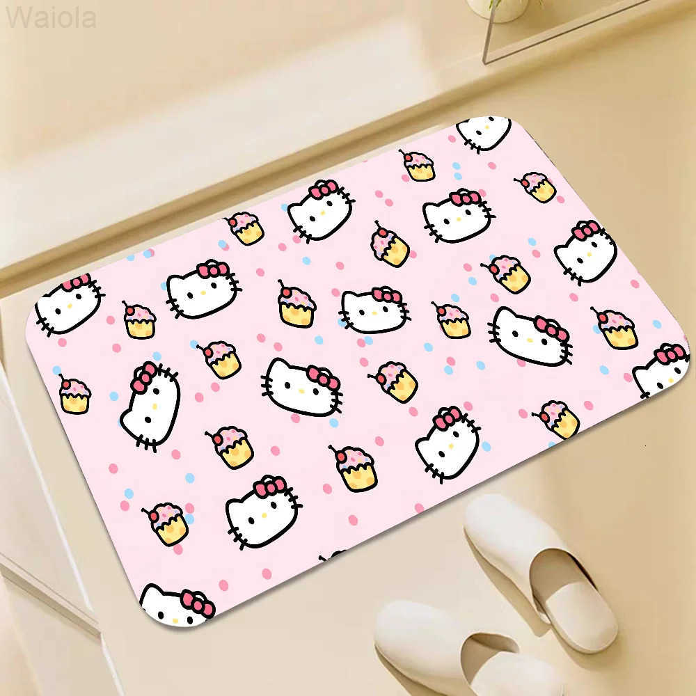 Sanrio Cartoon HHello KKitty Floor Mat Doormats Home Carpet Foot Mat Bathroom Absorbent Mats AntiSlip Mats Home Decor Supplies L251016