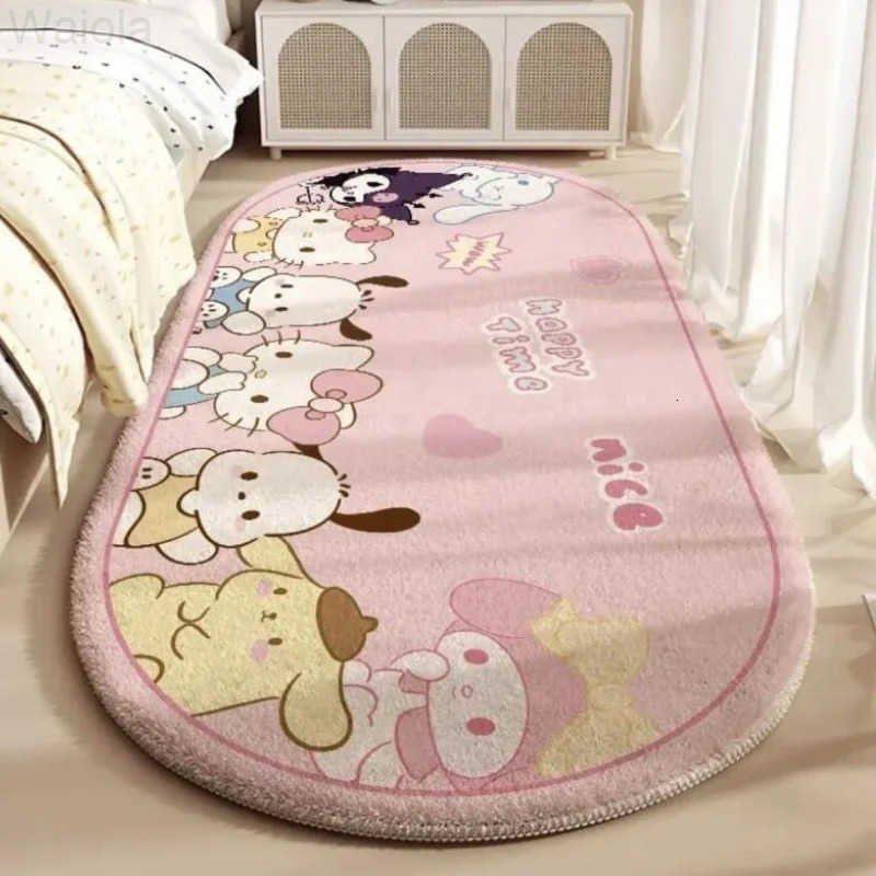 Sanrio Hot Hello Kitty Carpet Foot Mat Bedroom Floor Mat 12040Cm Room Bedroom Living Room Decoration Household Kawaii Cartoon L251016