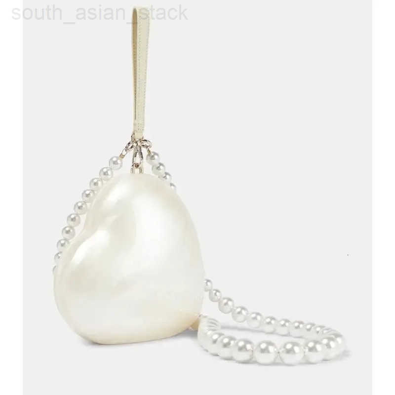 Heart Shaped Evening Bag Female New Acrylic Pearl Fashion Trend Handbag HighGrade Wedding Party Lovely Mini Purse Clutch Z251016