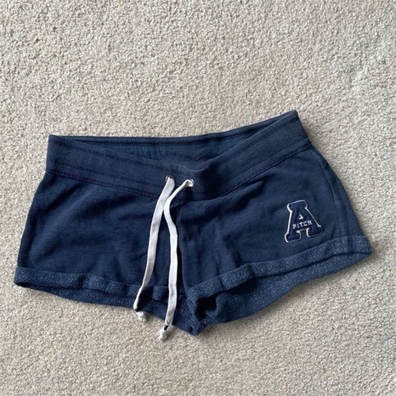 Y2K Super Shorts Cute Goth casual girl Short letter embroidery Solid color shorts Sexy fashion street emo girl 251015