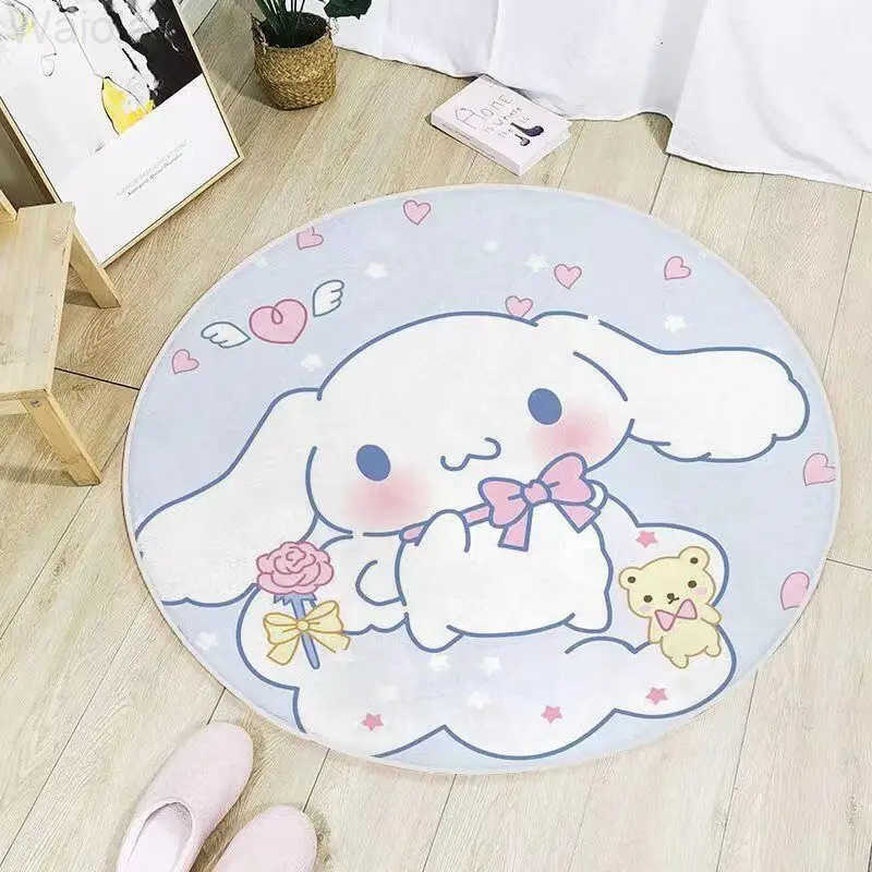 Sanrio Hot Cinnamoroll Bathroom Doormat Foot Mat Carpet Rotundity Kitchen Living Room Decoration Household 6060Cm Kawaii Anime L251016