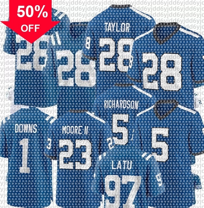 Anthony Richardson Matt Gay Kenny Moore II Zaire Franklin E.J. Speed Jaylon Jones DeForest Buckner Quenton Nelson Josh Downs Goodson Mo Alie-Cox Football Colts Jersey