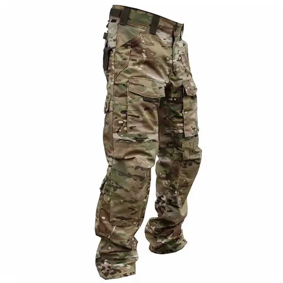 New Men Tactical Pants Quick Drying MultiPocket Cargo Pants Casual Tactical Trousers WearResistant Work Traning Pant Loose J251203