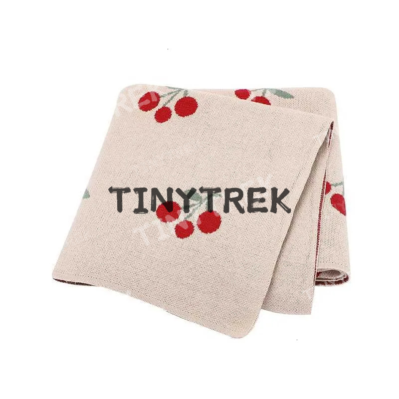 Cute Cherry Print Infant Throws Shls Skin-Friendly Muslin Boys Dwe76 Girls Swaddle Blankets 0-24 Months Baby Securi Blanket Z250228