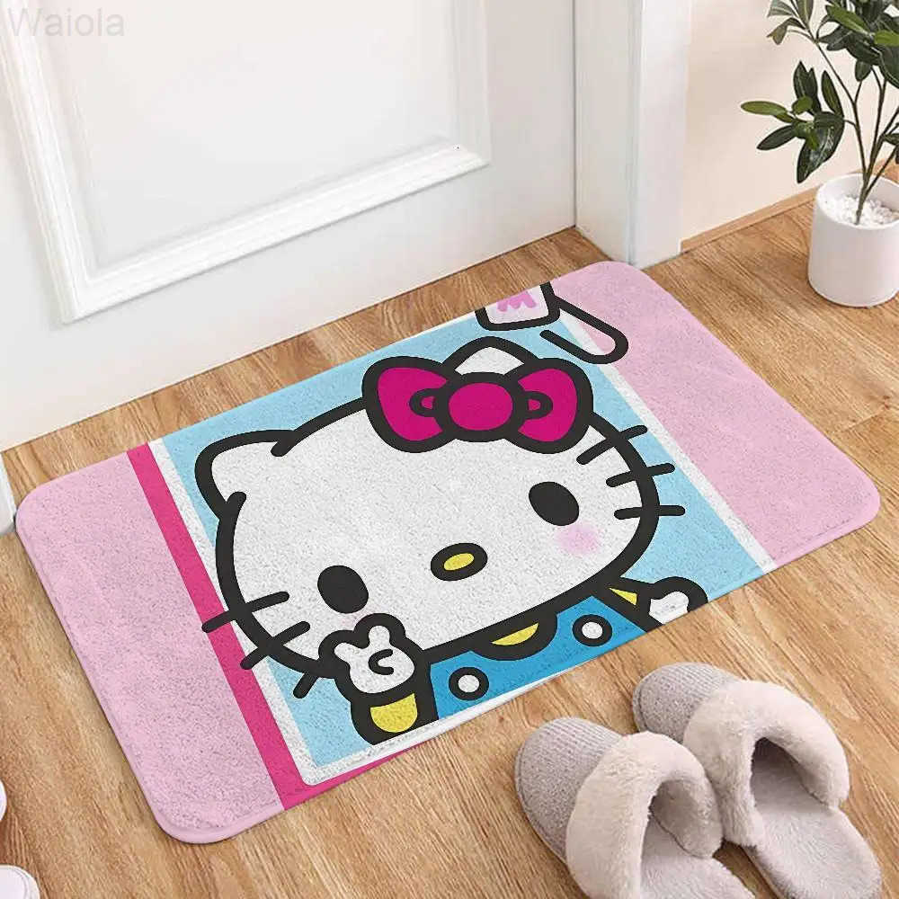 Sanrio Cute Hello KKitty Floor Mat For Living Room Sofa Floor Cushions Modern Soft Fluffy Home Rug For Childrens Bedroom Play Carpet L251016