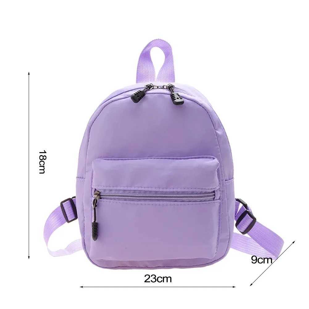 Nylon Backpack Mini Schoolbag for Girls Cute Little Travel Bag for Women Waterproof Solid Casual Backpack FashionableT251016