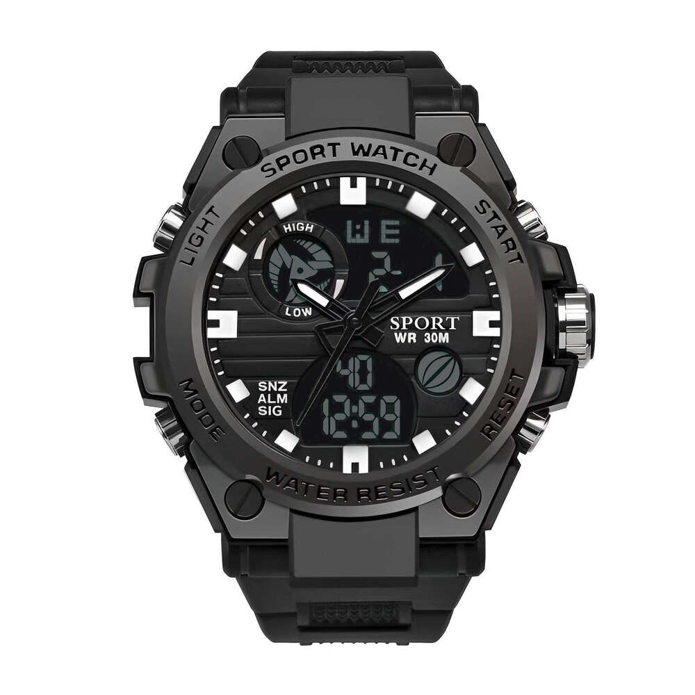 Electronic Watch Men's Version Multi-Functional Youth Outdoor Sports Luminous Student Dual Display