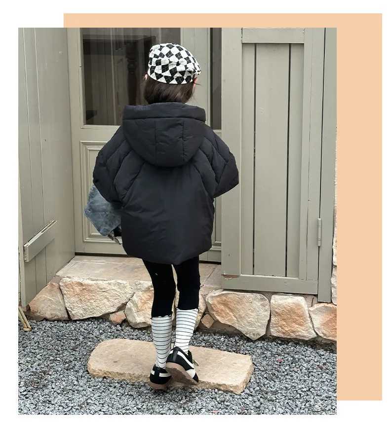 Parkas 2025 Korean Kids Down Jacket Chic Winter Puffer Coat with White Duck Feather Warm Outerwear for 48Y Toddlers ChildrenT251016