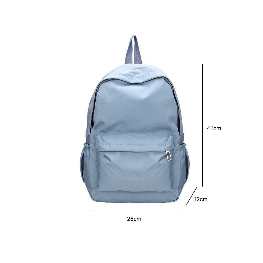 Daily Large Capacity Travel School Backpacks Ladies Pure Color Shoulder Knapsacks Nylon Zipper Shopping RucksacksT251016
