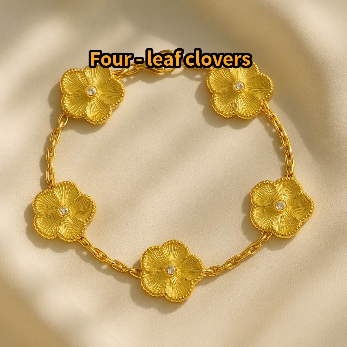 Gold clover bracelet luxury bracelet designer jewelry woman designer gold cloverr braceletes clwef women bangle bracelets cliff bijoux women jewellery braclet
