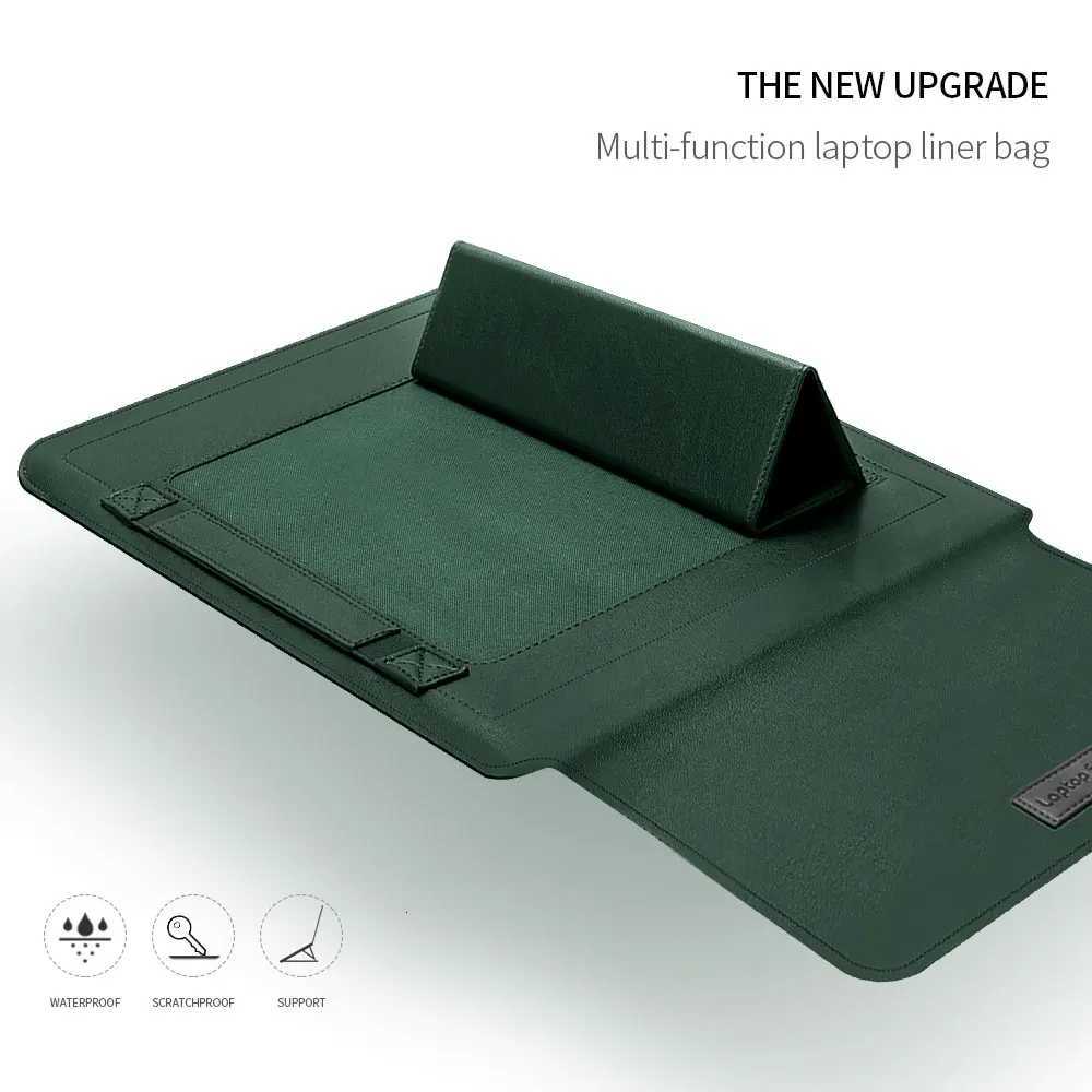 PU Stand Cover For Macbook Pro 16 Case M4 Laptop Sleeve For Macbook Air 13 Case M3 M2 M1 Pro 13 14 15 12 11 Matebook Xiaomi BagW251015
