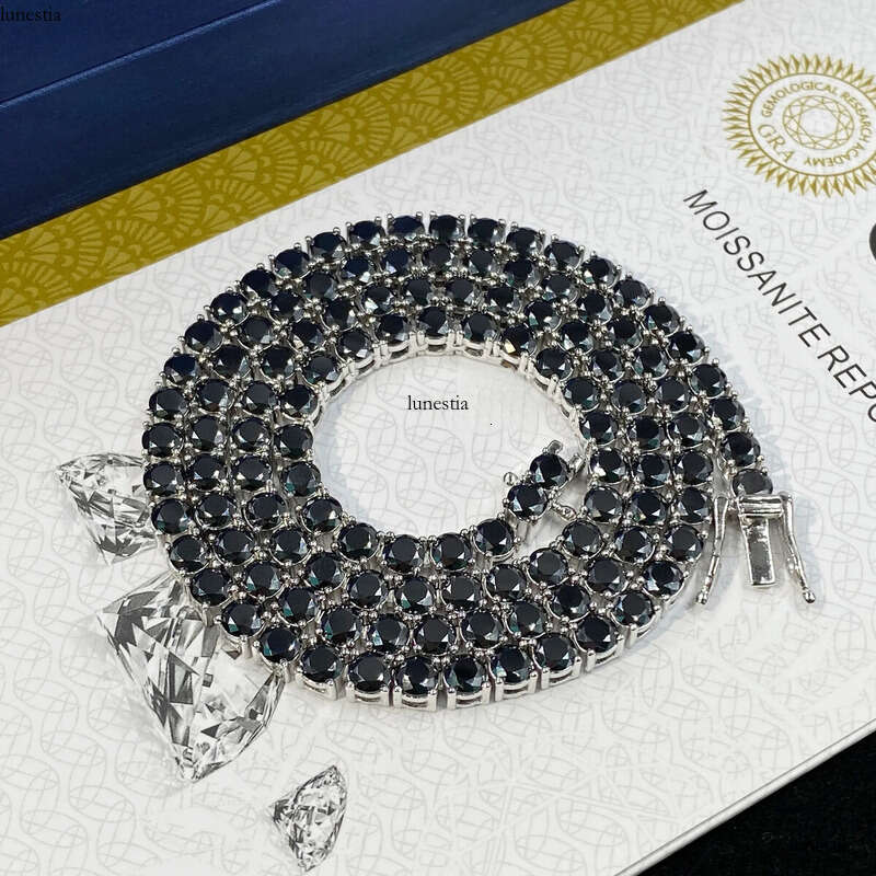Cheapest Price Hip Hop Sier Gra VVS Moissanite Dia Tennis Chain 3MM 4MM 5MM Necklace Bracelet Men Women Hiphop Jewelry