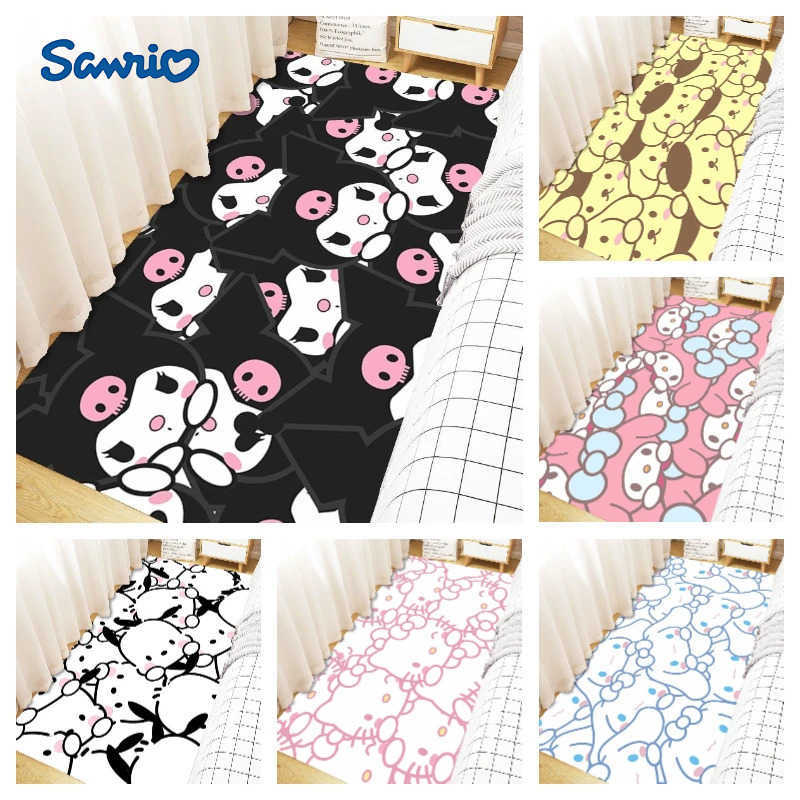 Sanrio Soft Family HelloKitty Bedside Rug NonSlip Small Carpet for Bedroom Floor Mat Cozy Room Decor So Cute Theme Plush Mat L251016