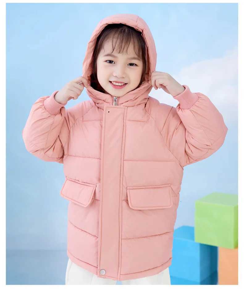 Mid Length Hooded Kids Puffer Jacket 2025 Winter Fashion Warm Winter Coat for 3 To 11 Years Boys Girls Casual OuterwearT251016