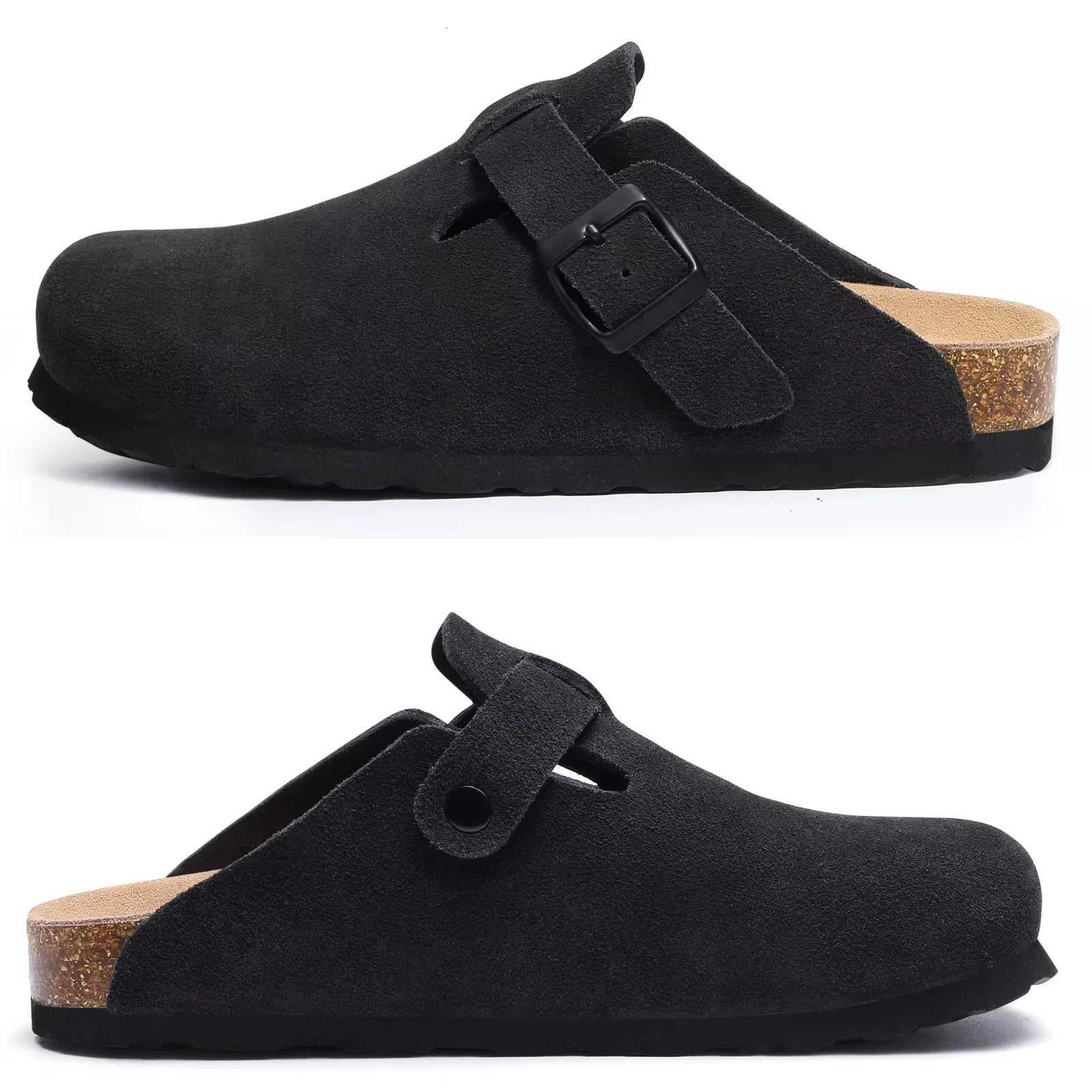 Cretsar Womens Suede s Fi Leather Mules Cork Footbed Sandals Potato Shoes New Men Lady Slippers with Arch SupportXJ251016