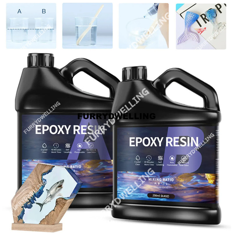500Ml 1:1 AB Epoxy Kit Dwe74 High Adhesive Hardener Crystal Glue For Jewelry Making Mixed Clear DIY Resin Mold Crafs