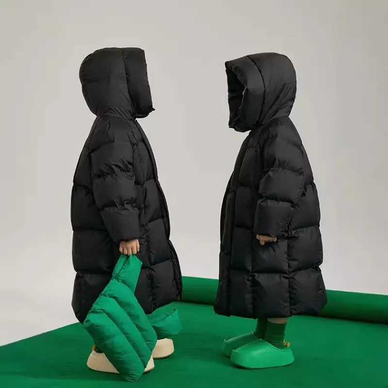 2025 Winter Girls Boys Casual Loose Thick Warm Hooded Parkas Kids Children Coat Outerwear Kids Jackets for GirlsT251016