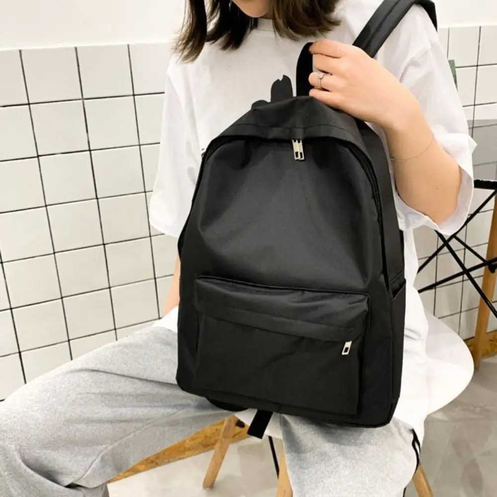 1PC Fashion Solid Color Backpack Gifts Large Capacity Schoolbag Book Bags Simple Travel Backpack School BagsT251016
