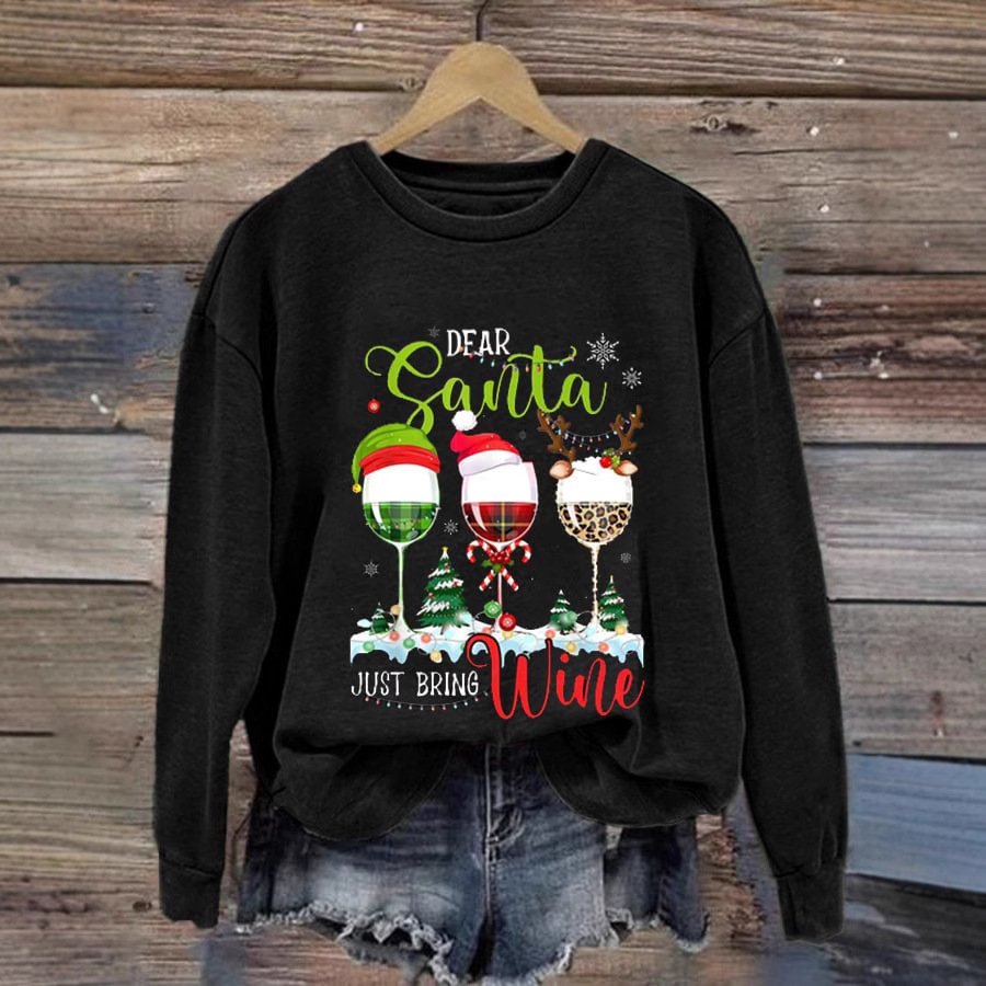 Womens sweatshirt Autumn And Winter Thanksgiving Christmas Ribbon Round Neck hoodie Women 240731