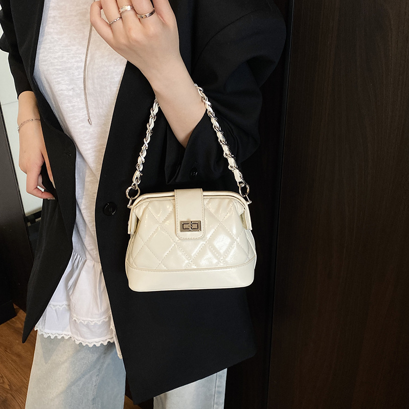 2025 Luxury Designer Women's Handbag, Quilted Pattern with Chain Strap, Elegant Top-Handle & Crossbody Bag Free Shipping