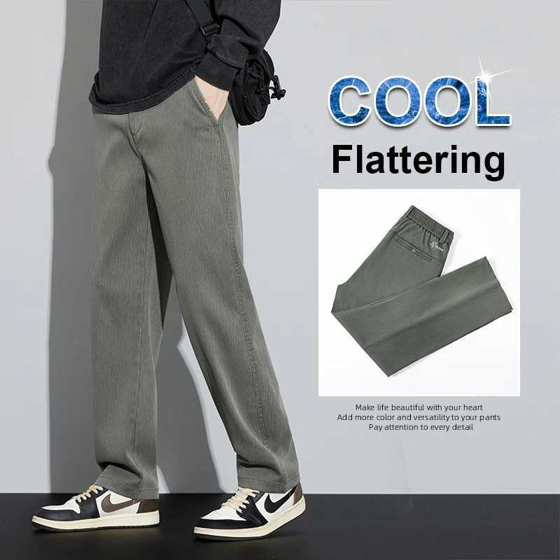 Mens Outdoor Lyocell Loose Straight Denim Pants 2025 Autumn Winter Waist Elastic Casual Versatile Pants Plus Size 5XL J251016