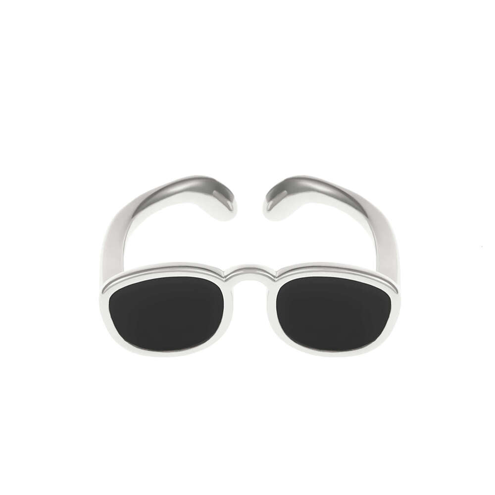 Hot Selling Mini Glasses Personality Creative Adjustable Open Finger Ring Couple Rings Trendy ddmypluto