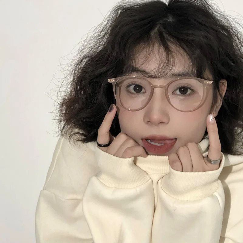 unisex round polygon glasses for men women metal frame glasses plain glasses Nearsighted Eyewear Glasses 10 25 2 251014