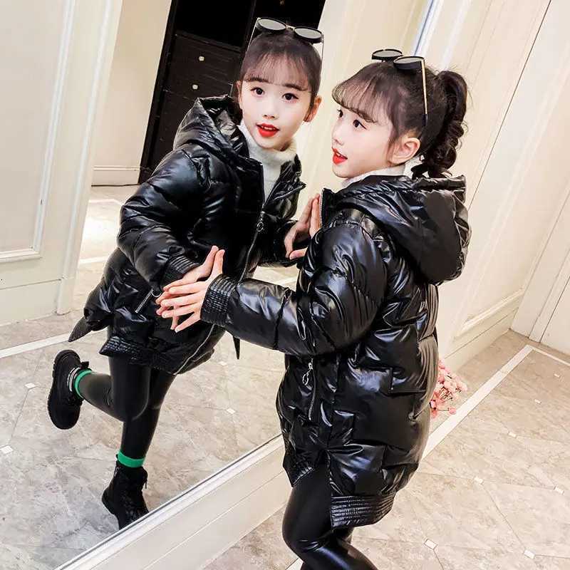 Girls Coat Fashion Down Jackets for Girls Winter Thick Warm Parkas Snowsuit Cute Hooded Childrens Outerwear 9 8 10 12 14 YearsT251016