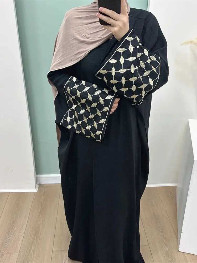 Open Muslim Kimono Abaya Dubai Elegant Kaftan Modest Dress Abayas For Women Islam Caftan Marocain Robe Arabe Femme Musulmane X2510161