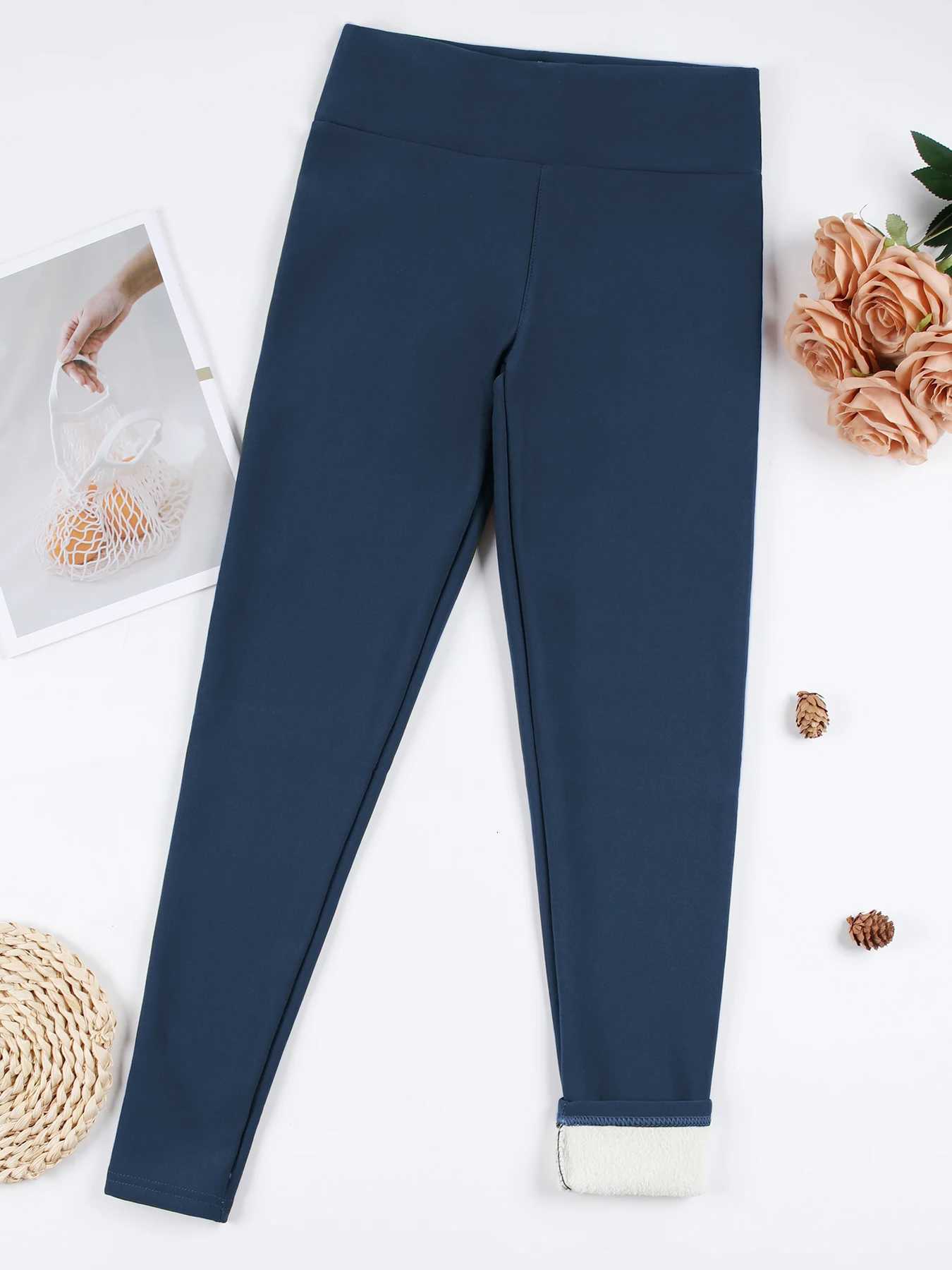 Women Winter Thicken Warm Leggings Lamb Cashmere Leggings High Waist Fleece Elastic Tights Warm Tights Pants Slim Velvet LeggingT251016